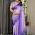 Satin silk blend readymade saree with matching unstitched blouse