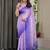 Satin silk blend readymade saree with matching unstitched blouse