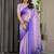 Satin silk blend readymade saree with matching unstitched blouse