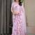 Women's ready-to-drape satin silk blend saree with blouse