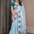 Premium ready wear satin silk blend saree with unstitched blouse