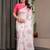 Festive pre-stitched satin silk blend saree with blouse piece