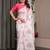 Festive pre-stitched satin silk blend saree with blouse piece