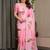 Premium ready-to-wear satin silk blend saree with matching unstitched blouse