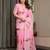 Premium ready-to-wear satin silk blend saree with matching unstitched blouse
