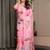Premium ready-to-wear satin silk blend saree with matching unstitched blouse