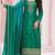 Pine green embroidered vichitra semi-stitched salwar suit