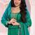 Pine green embroidered vichitra semi-stitched salwar suit