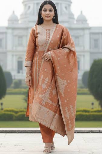 Women Ethnic Motifs Kurta with Trousers & Dupatta