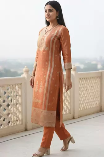 Women Ethnic Motifs Kurta with Trousers & Dupatta
