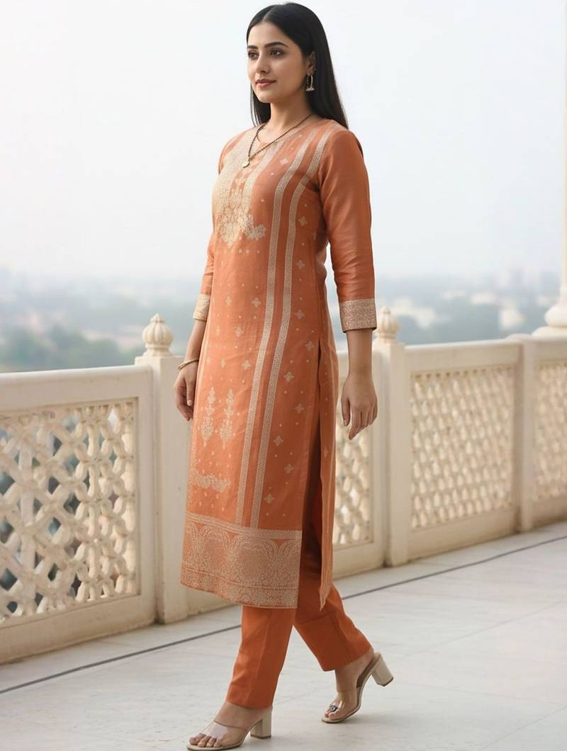 Women Ethnic Motifs Kurta with Trousers & Dupatta