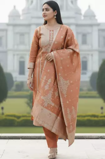 Women Ethnic Motifs Kurta with Trousers & Dupatta