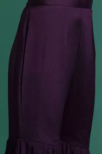 Ethnic Motifs Embroidered Regular Sequinned Kurta with Sharara & Dupatta