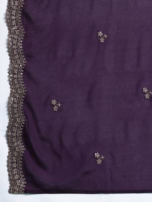 Ethnic Motifs Embroidered Regular Sequinned Kurta with Sharara & Dupatta 4