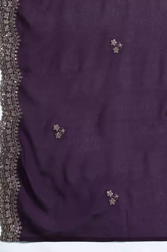 Ethnic Motifs Embroidered Regular Sequinned Kurta with Sharara & Dupatta
