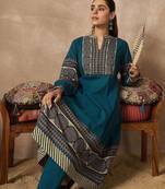 Women Printed Regular Pure Cotton Kurta with Trousers