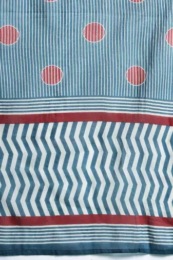 Striped Pure Cotton Kurta With Trousers & Dupatta