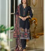 Ethnic Motifs Embroidered Regular Thread Work Kurta with Trousers & With Dupatta