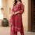Women Floral Embroidered Regular Thread Work Kurta with Trousers & With Dupatta