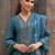 Floral Embroidered Thread Work Straight Kurta With Trousers & Dupatta