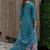 Floral Embroidered Thread Work Straight Kurta With Trousers & Dupatta