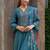 Floral Embroidered Thread Work Straight Kurta With Trousers & Dupatta