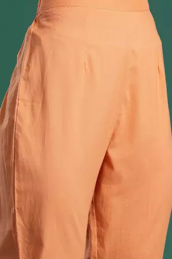 Ethnic Motifs Embroidered Pure Cotton Kurta with Trousers