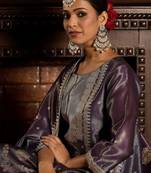 Women Ethnic Motifs Jacquard Zari Kurta with Trousers & With Dupatta