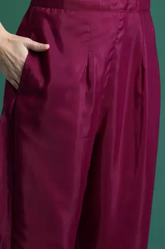 Ethnic Motifs Embroidered Sequinned Kurta with Trousers & With Dupatta