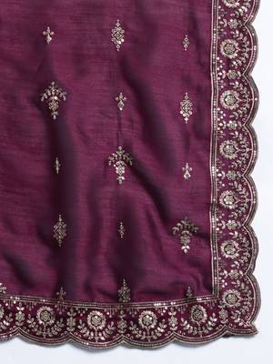 Ethnic Motifs Embroidered Sequinned Kurta with Trousers & With Dupatta 4