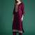 Ethnic Motifs Embroidered Sequinned Kurta with Trousers & With Dupatta