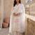 Women Floral Regular Thread Work Kurta with Trousers & With Dupatta