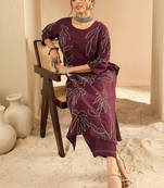 Women Ethnic Motifs Embroidered Regular Thread Work Pure Cotton Kurta with Trousers