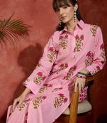 Women Floral Printed Regular Pure Cotton Kurta with Palazzos