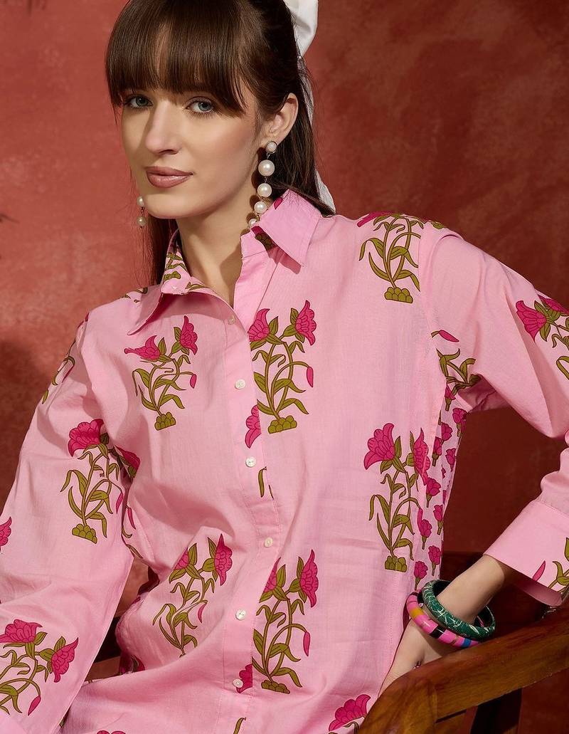 Women Floral Printed Regular Pure Cotton Kurta with Palazzos
