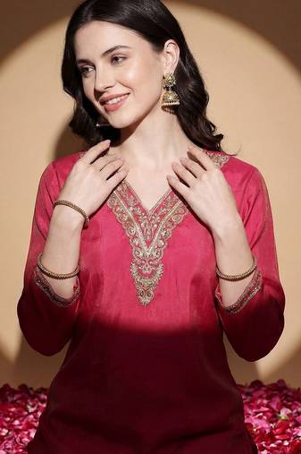 Women Ethnic Motifs Embroidered Regular Kurta with Trousers