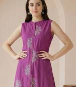 Women Ethnic Motifs Embroidered Regular Thread Work Pure Cotton Kurta with Palazzos