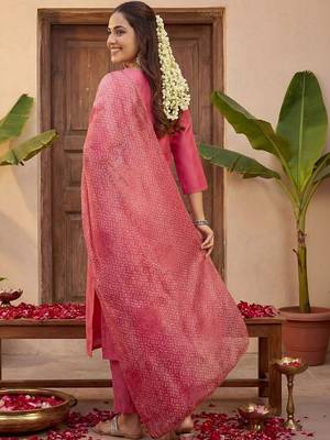 Women Ethnic Motifs Embroidered Regular Thread Work Kurta with Trousers & With Dupatta 5