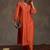 Women Ethnic Motifs Embroidered Pleated Thread Work Liva Kurta with Trousers