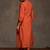 Women Ethnic Motifs Embroidered Pleated Thread Work Liva Kurta with Trousers