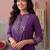 Women Yoke Design Regular Sequinned Kurta with Trousers
