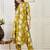 Women Floral Printed Pleated Pure Cotton Kurta with Trousers