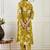 Women Floral Printed Pleated Pure Cotton Kurta with Trousers