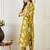Women Floral Printed Pleated Pure Cotton Kurta with Trousers