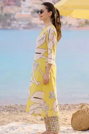 Women Printed Regular Pure Cotton Kurta with Trousers