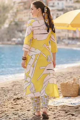 Women Printed Regular Pure Cotton Kurta with Trousers