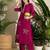 Women Embroidered Regular Pure Cotton Kurta with Trousers