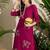 Women Embroidered Regular Pure Cotton Kurta with Trousers