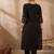 Women Ethnic Motifs Embroidered Pleated Sequinned Pure Cotton Kurta with Trousers