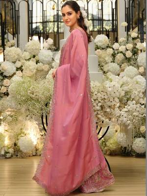 Women Ethnic Motifs Embroidered Regular Sequinned Kurta with Sharara & With Dupatta 3